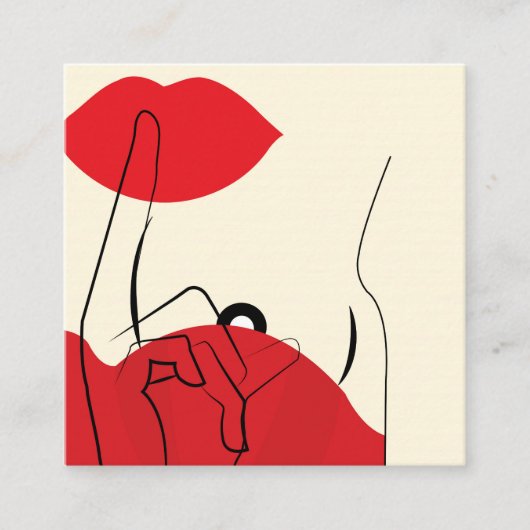 geheim vierkante visitekaartje (Voorkant)