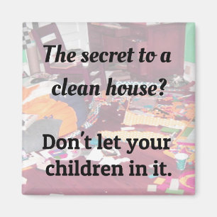 Geheim voor een schoon huis? Laat je kinderen niet Magneet