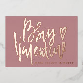 GEHEIME ADMIREER MODERNE VALENTIJNSDAG ROZE ROOD FOLIE FEESTDAGENKAART (Voorkant)