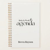 Geheime agenda Zwart-wit Minimalistische planner (Voorkant)