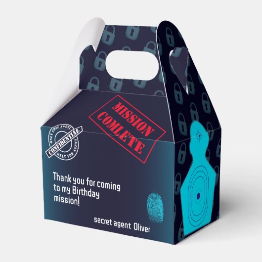 Geheime agent Detective Spy Mystery Party Bedankdoosjes (Voorkant Zijde)