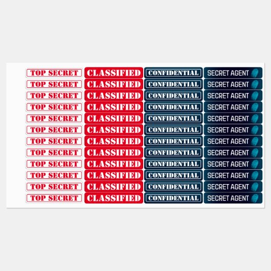 Geheime agent Detective Spy Mystery Party Labels (Vel)