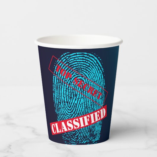 Geheime agent Detective Spy Mystery Party Papieren Bekers (Achterkant)