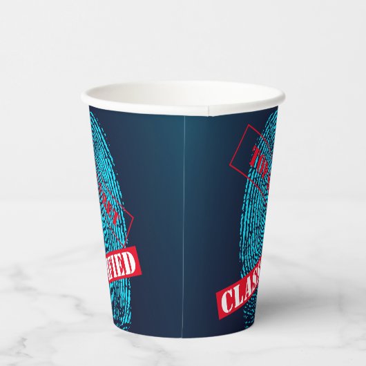 Geheime agent Detective Spy Mystery Party Papieren Bekers (Rechts)