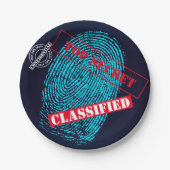 Geheime agent Detective Spy Mystery Party Papieren Bordje (Voorkant)