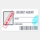 Geheime agent Detective Spy Mystery Party Rechthoekige Sticker (Voorkant)