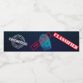 Geheime agent Detective Spy Mystery Party Waterfles Etiket (Enkel label)