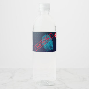 Geheime agent Detective Spy Mystery Party Waterfles Etiket