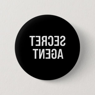 Geheime Agent Halloween Kostuum Spy Undercover Spi Ronde Button 5,7 Cm