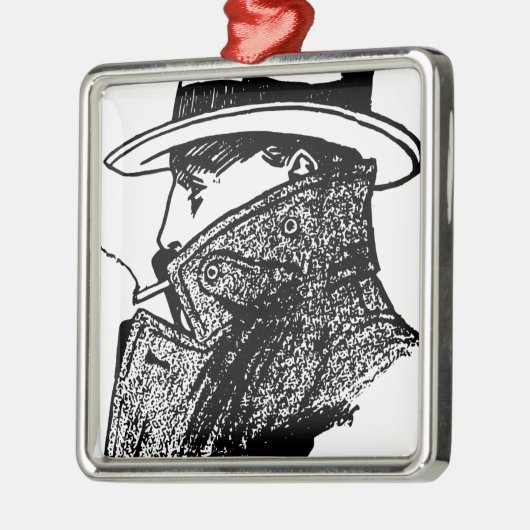 Geheime agent metalen ornament (Links)