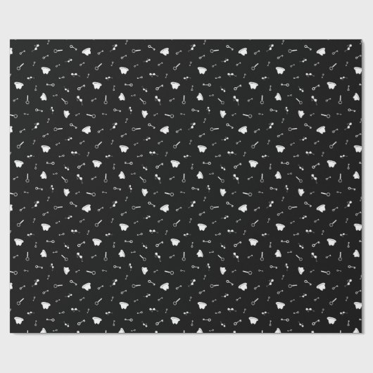 Geheime agent partij cadeaupapier (Vlak)