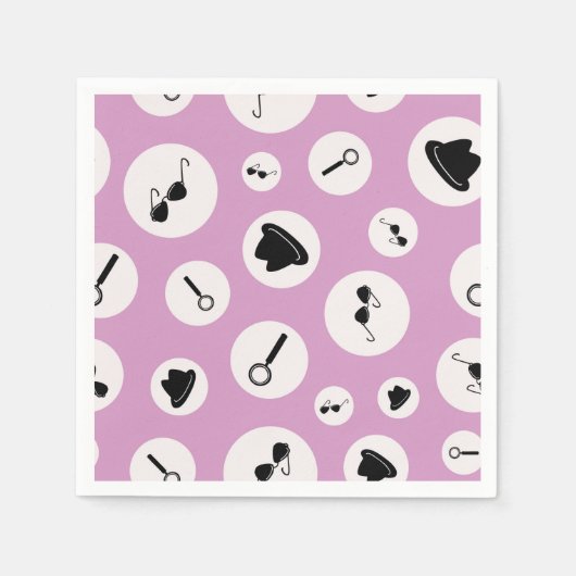 Geheime agent partij servet (Voorkant)