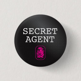 Geheime agent ronde button 3,2 cm