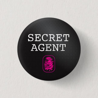 Geheime agent ronde button 3,2 cm
