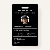 Geheime agent spionagefeest identiteitsbadge badge (Voorkant)