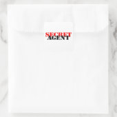 Geheime agent vierkante sticker (Tas)