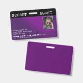 Geheime Agenten Spy Badge - PAARS (Voor- en achterkant)