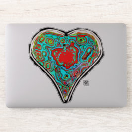 Geheime anatomie van een rood hart v1 sticker