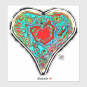 Geheime anatomie van een rood hart v1 sticker (Vel)