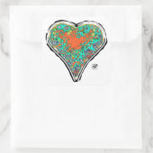 Geheime anatomie van een rood hart v2 vierkante st sticker (Tas)