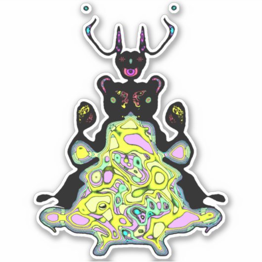 Geheime anatomie van een ruimtehamster v1 sticker (Voorkant)