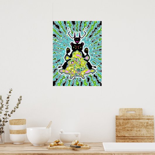 Geheime anatomie van een ruimtehamster v2 poster (Keuken)