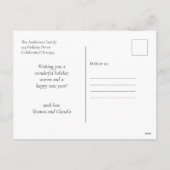 Geheime Astronaut Kerstman Cadeaus onder Kerstboom Feestdagenkaart (Achterkant)