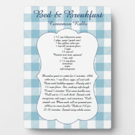 Geheime B&B Kaneelrolrecept Blauwe Buffalo Check Fotoplaat