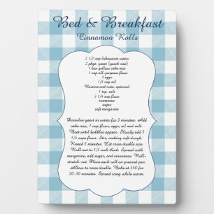 Geheime B&B Kaneelrolrecept Blauwe Buffalo Check Fotoplaat
