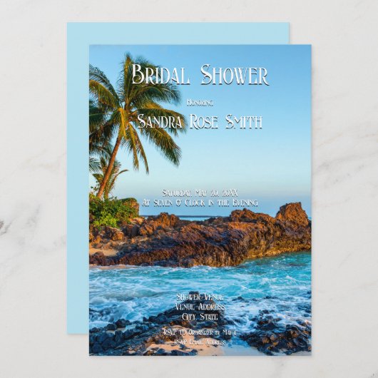 Geheime Beach Maui, Tropisch, Paradise, bruiloft Kaart (Voorkant / Achterkant)