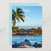 Geheime Beach Maui, Tropisch, Paradise, bruiloft Save The Date (Voorkant / Achterkant)