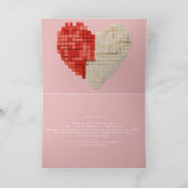 Geheime bewonderaar rood wit blokken valentijns 20 kaart (Binnen)