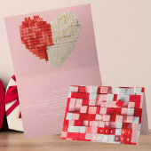 Geheime bewonderaar rood wit blokken valentijns 20 kaart