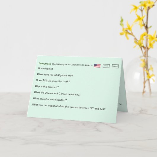 Geheime Code Verjaardag 🕵️♂️ Grappige Samenzwerin Kaart (Gele Bloem)