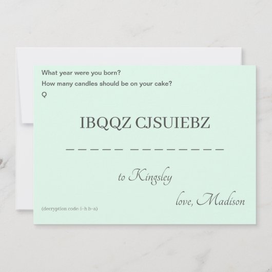 Geheime code Verjaardag Kaart 🕵️♂️ Grappige samen (Achterkant)