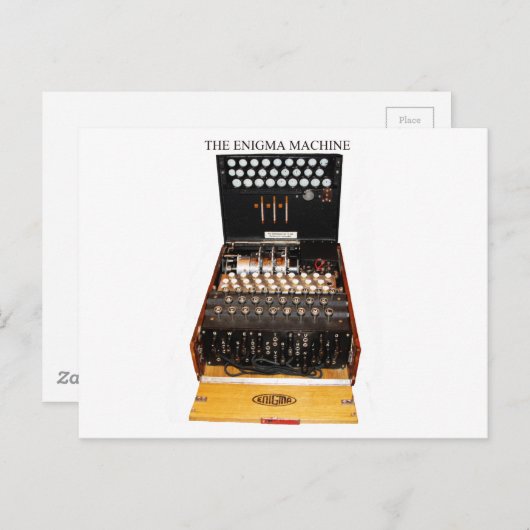 geheime codes van de machinerie Enigma Briefkaart (Voorkant / Achterkant)