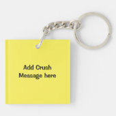 Geheime Crush Kawaii burger fries aangepast Sleutelhanger (Achterkant)