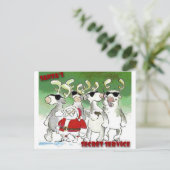 Geheime dienst van de Kerstman Feestdagenkaart (Staand voorkant)