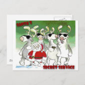 Geheime dienst van de Kerstman Feestdagenkaart (Voorkant / Achterkant)