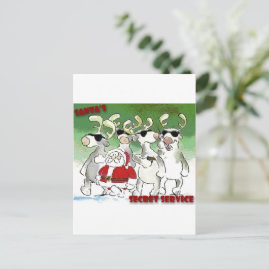 Geheime dienst van de Kerstman Feestdagenkaart (Staand voorkant)