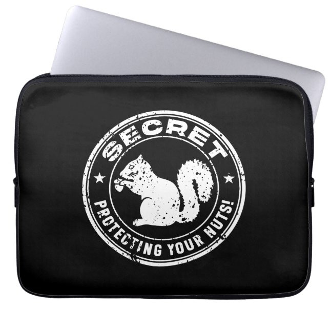Geheime eekhoorn "Bescherming van uw noten" veront Laptop Sleeve (Voorkant)
