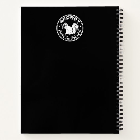 Geheime eekhoorn "Bescherming van uw noten" veront Notitieboek (Achterkant)