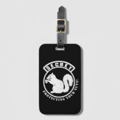 Geheime Eekhoorn Patch Bescherming Uw Noten Bagagelabel (Voorkant (verticaal))