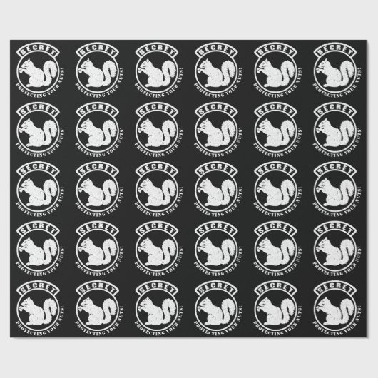 Geheime Eekhoorn Patch Bescherming Uw Noten Cadeaupapier (Vlak)