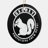 Geheime Eekhoorn Patch Bescherming Uw Noten Keramisch Ornament (Links)