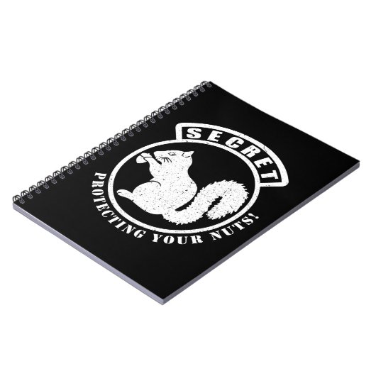 Geheime Eekhoorn Patch Bescherming Uw Noten Notitieboek (Linkerzijde)