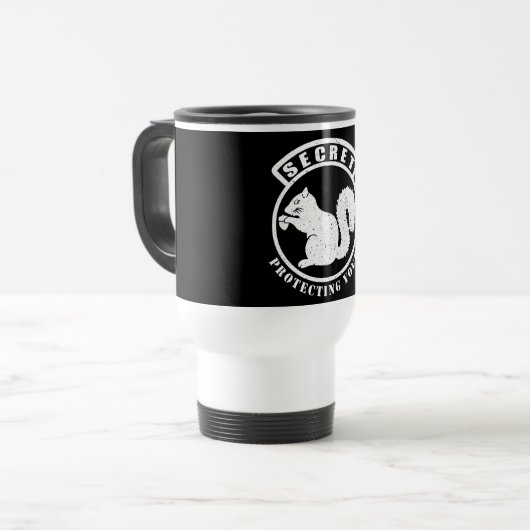 Geheime Eekhoorn Patch Bescherming Uw Noten Reisbeker (Voorkant links)