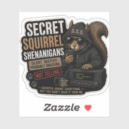 Geheime Eekhoorn Streken Sticker