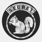 Geheime eekhoorn - Verhard - Type 1 Ronde Sticker (Voorkant)