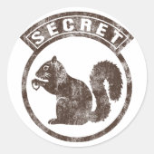 Geheime eekhoorn - Verhard - Type 1 Ronde Sticker (Voorkant)